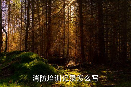 消防安全培訓記錄，消防培訓記錄怎么寫