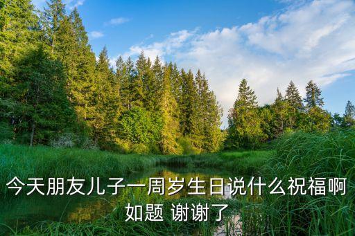 今天朋友兒子一周歲生日說什么祝福啊如題 謝謝了