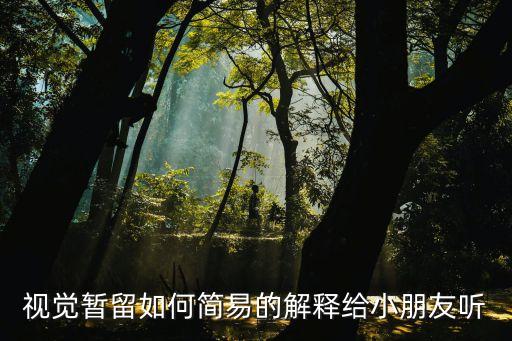 視覺暫留如何簡易的解釋給小朋友聽