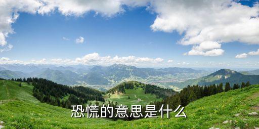 恐慌的意思是什么