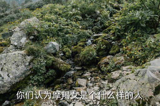 你們認為摩羯女是個什么樣的人