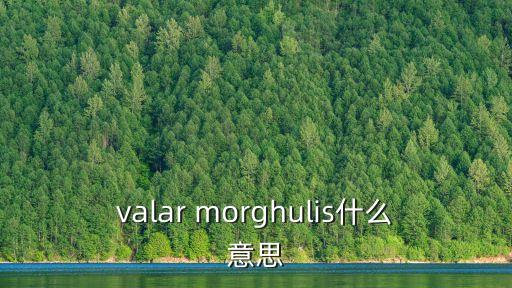 valar morghulis什么意思