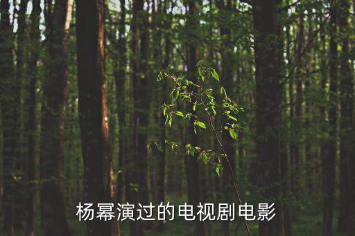紅樓之世家女，楊冪演過的電視劇電影