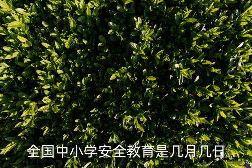 安全教育日是幾月幾日，中小學(xué)生安全教育活動(dòng)日是在哪個(gè)月