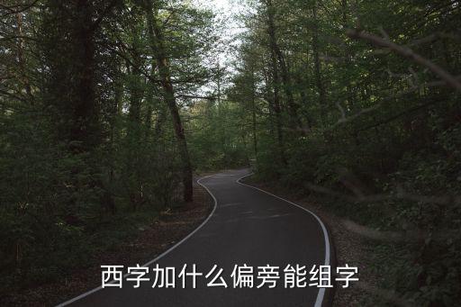 西加偏旁組新字，西字加偏旁組新字