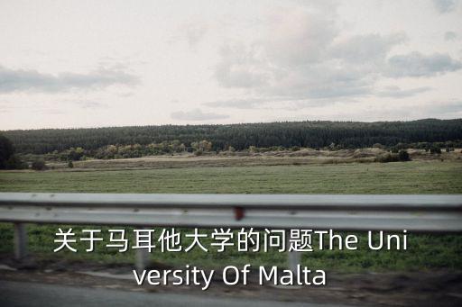 關于馬耳他大學的問題The University Of Malta