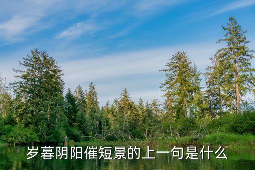 歲暮陰陽催短景，歲暮陰陽出短景