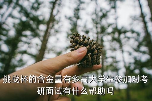 大學(xué)生挑戰(zhàn)杯，挑戰(zhàn)杯的含金量有多高大學(xué)生參加對考研面試有什么幫助嗎
