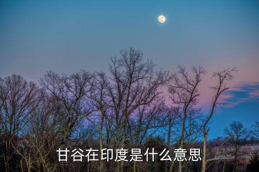甘谷在印度是什么意思