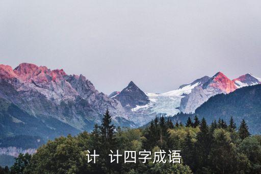   計  計四字成語