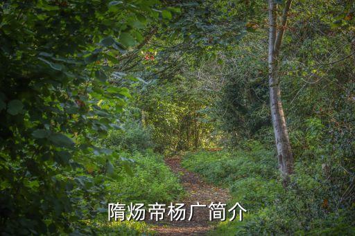 隋朝楊廣，隋煬帝楊廣簡介