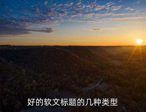 好的軟文標(biāo)題的幾種類型