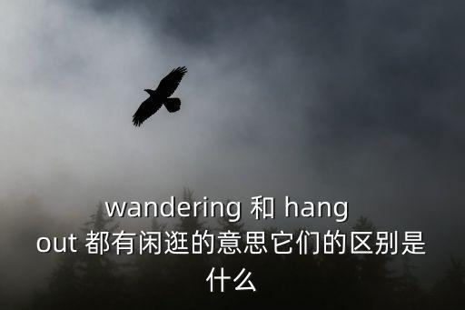 wandering 和 hang out 都有閑逛的意思它們的區別是什么