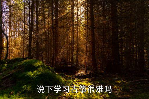 古箏難學嗎，說下學習古箏很難嗎