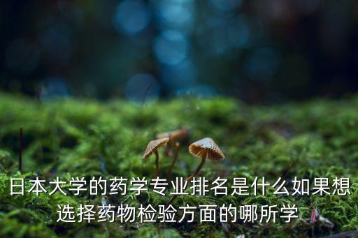 藥學(xué)專業(yè)排名，日本大學(xué)的藥學(xué)專業(yè)排名是什么如果想選擇藥物檢驗(yàn)方面的哪所學(xué)