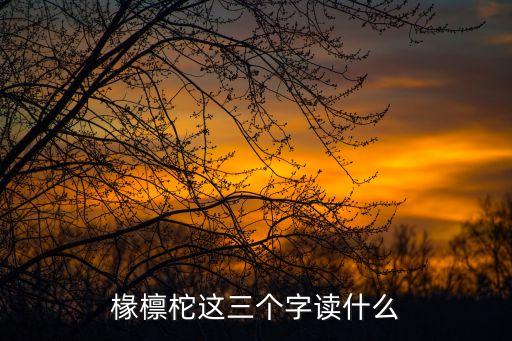 椽檁柁這三個字讀什么