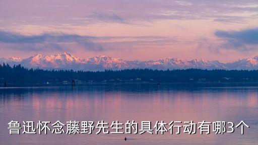 魯迅懷念藤野先生的具體行動有哪3個
