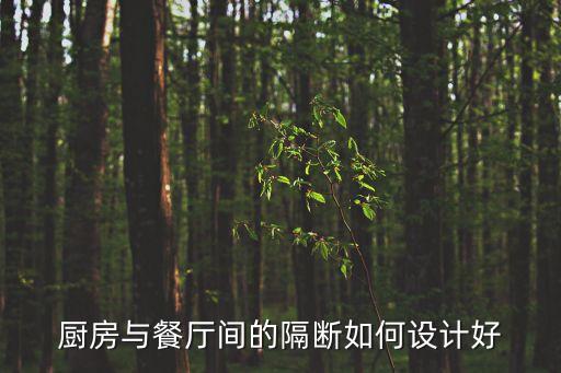 廚房隔斷，如何設計廚房與餐廳的隔斷