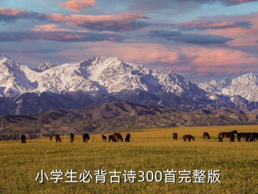 小學(xué)生必背古詩(shī)300首完整版