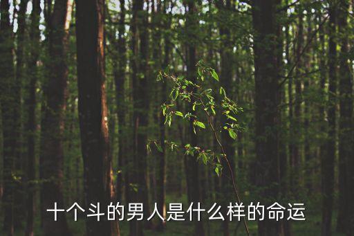 男人的命運，十個斗的男人是什么樣的命運