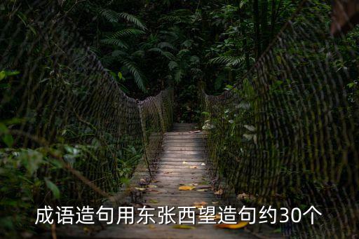 東張西望造句，成語造句用東張西望造句約30個