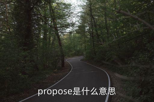 propose是什么意思