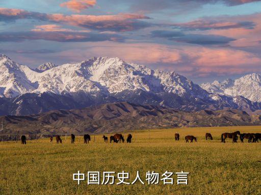 中國名言，中國歷史人物名言