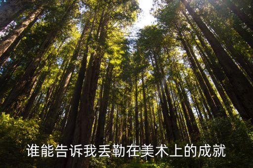 誰能告訴我丟勒在美術(shù)上的成就