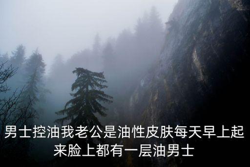 男士控油我老公是油性皮膚每天早上起來臉上都有一層油男士