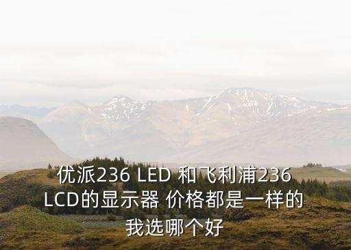 優(yōu)派236 LED 和飛利浦236 LCD的顯示器 價格都是一樣的 我選哪個好