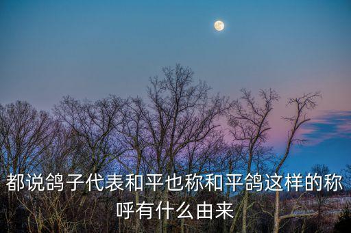 和平鴿的由來，和平鴿的由來