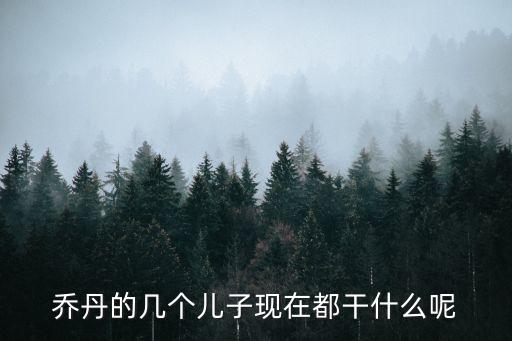 喬石的兒子，喬丹的幾個兒子現(xiàn)在都干什么呢