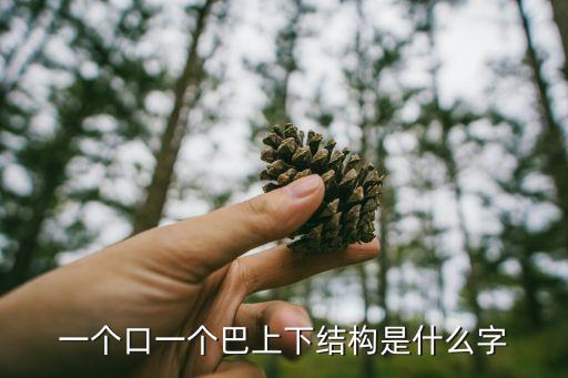 一個口一個巴上下結構是什么字
