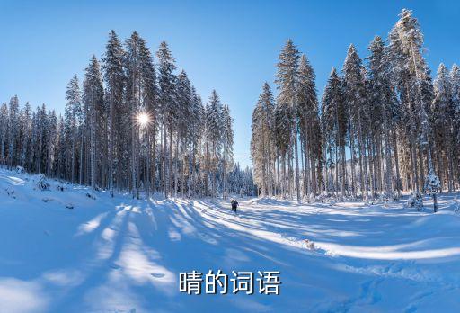 晴的詞語，關于晴的四字成語
