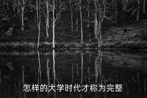怎樣的大學時代才稱為完整