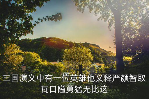 三國演義中有一位英雄他義釋嚴顏智取瓦口隘勇猛無比這