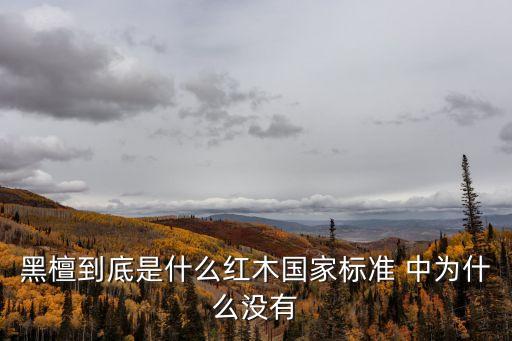 黑檀家具，黑檀到底是什么紅木國家標準 中為什么沒有