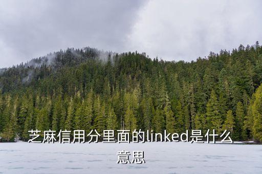 芝麻信用分里面的linked是什么意思