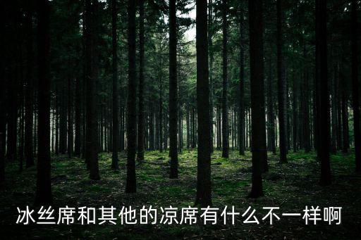 冰絲席和其他的涼席有什么不一樣啊
