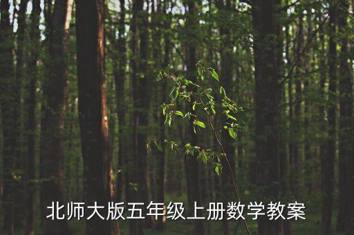 五年級上冊數學教案，北師大版五年級上冊數學教案
