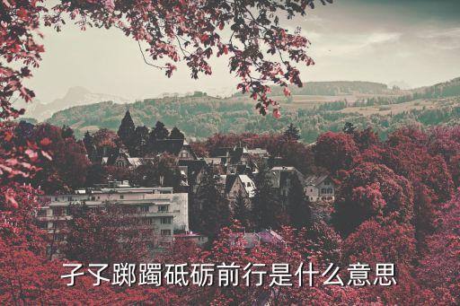 躑躅前行，孑孓躑躅砥礪前行是什么意思