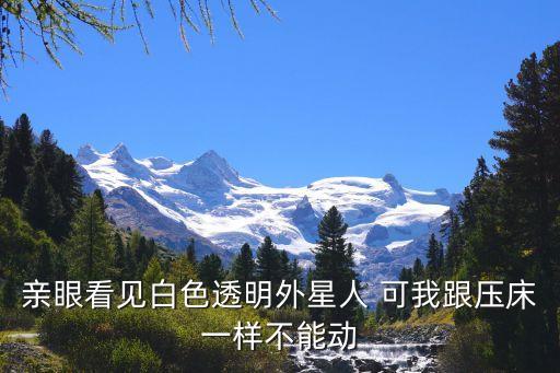 親眼看見白色透明外星人 可我跟壓床一樣不能動