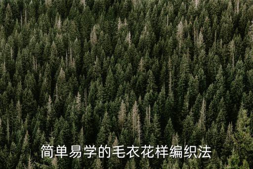 毛衣編織圖解，簡單易學的毛衣花樣編織法
