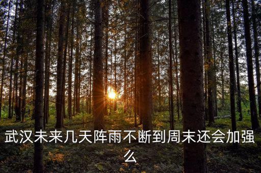 武漢一周天氣，武漢未來幾天陣雨不斷到周末還會加強么
